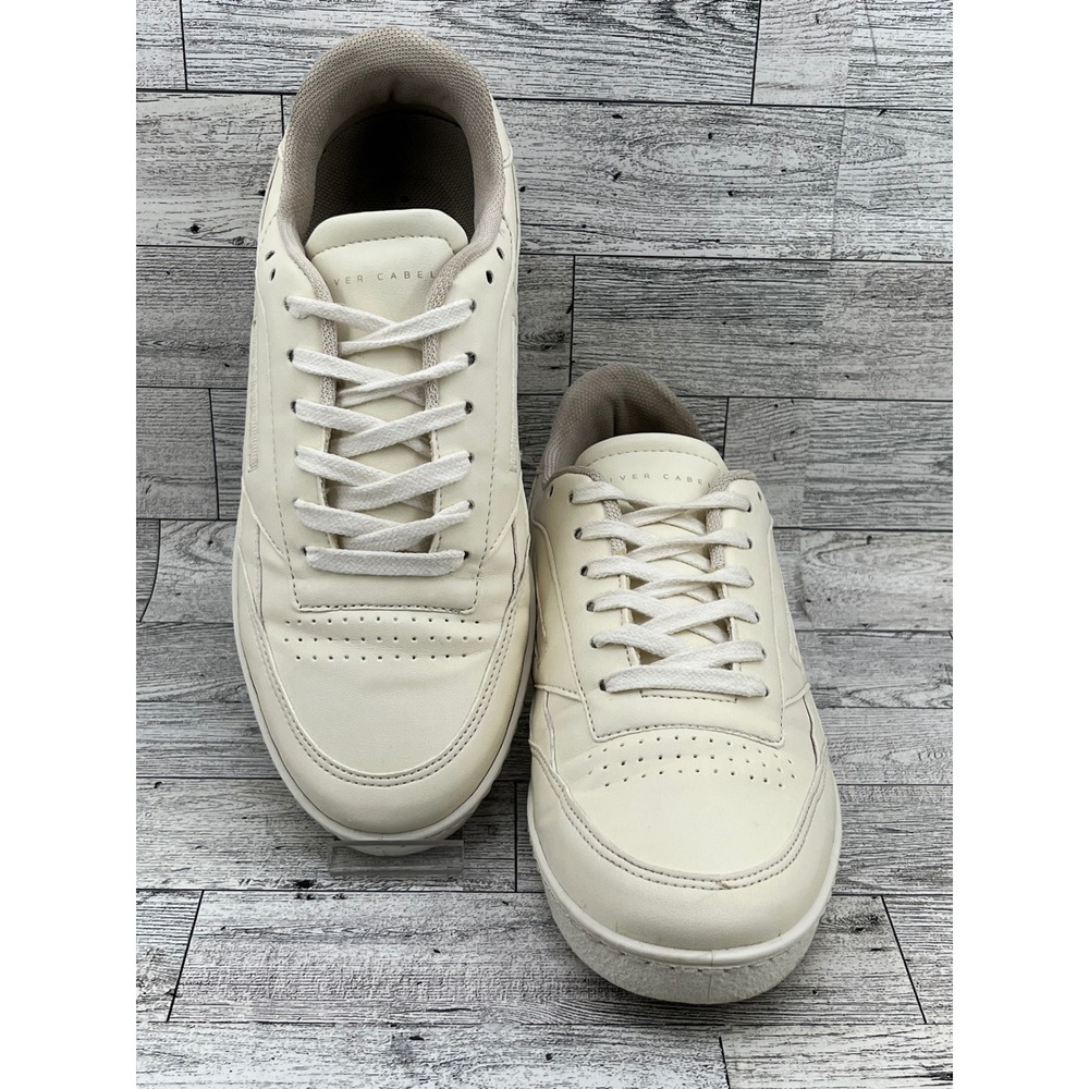 Oliver Cabell Low Top Sneakers Womens US‎ Sz 8 Cream Leather Made in Italy Shoes